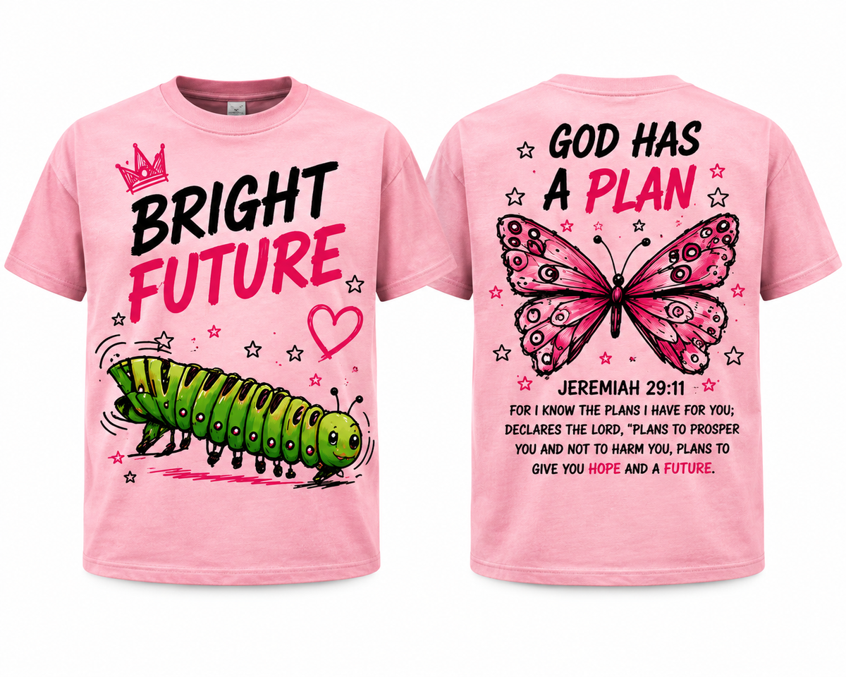 Girls BF Caterpillar/butterfly tee